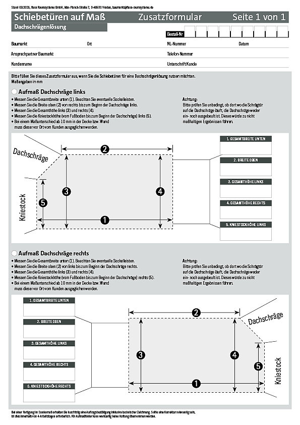 Schiebetürsysteme Dachschrägenlösung